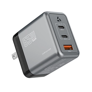 PD65W GaN Vegglader Tre porter USB C USB A